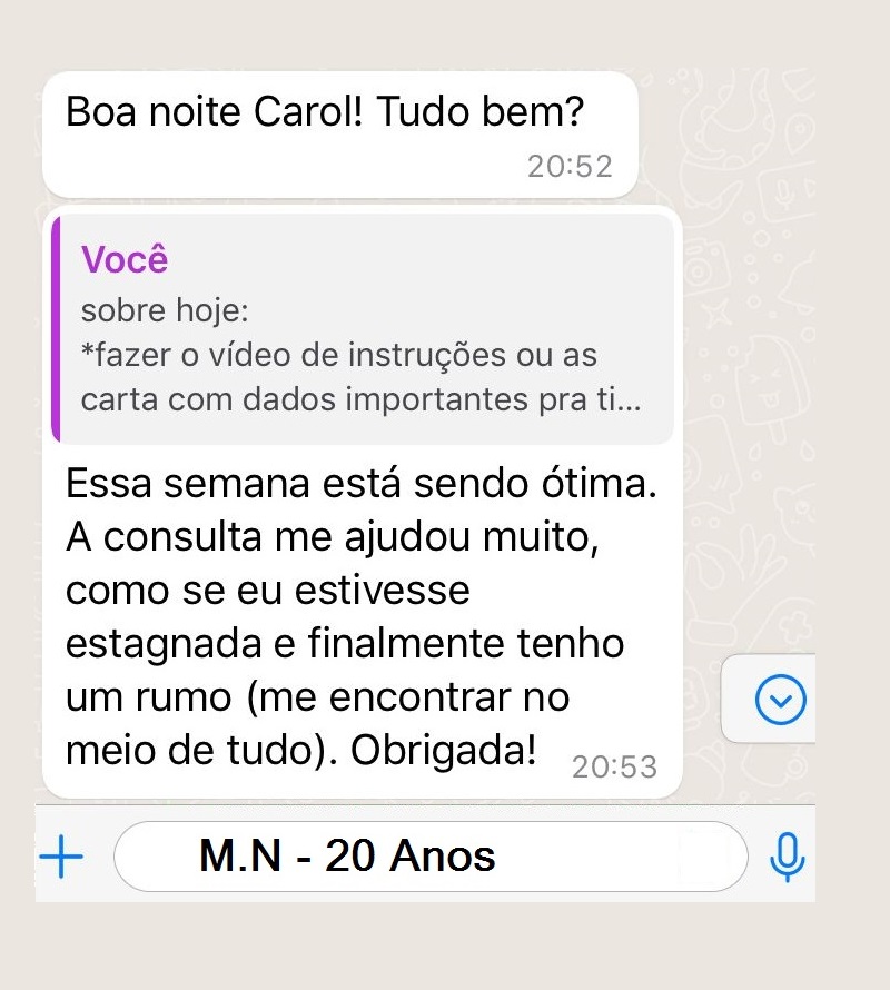 Depoimentos pacientes psicóloga carol werle 2